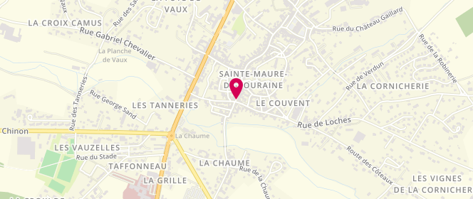 Plan de Boulangerie Charpentier, 27 Rue Auguste Chevalier, 37800 Sainte-Maure-de-Touraine