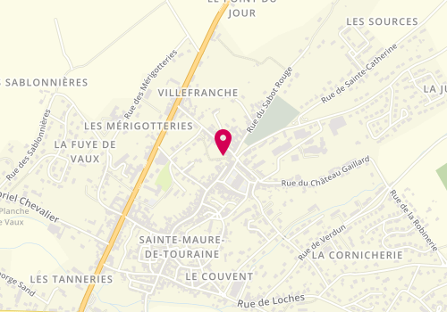 Plan de Fournil des gourmandises, 28 Rue Saint-Michel, 37800 Sainte-Maure-de-Touraine