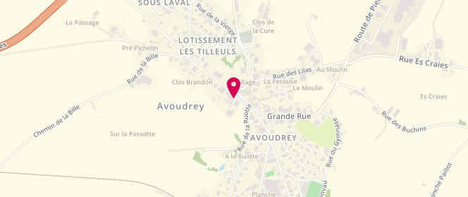 Plan de Boulangerie du Clos Bernard, 22 Grande Rue, 25690 Avoudrey