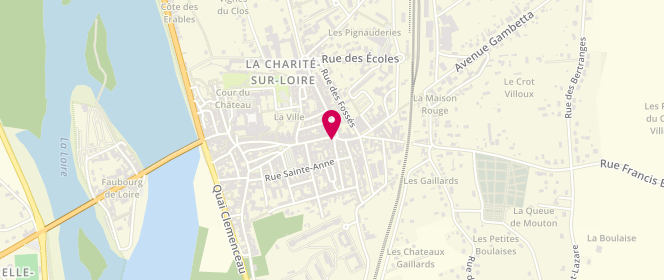 Plan de Boulangerie Lecomte Saint-Pierre, 2 place Saint-Pierre, 58400 La Charité-sur-Loire