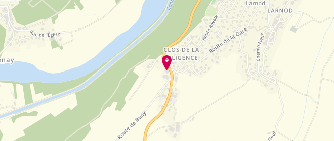 Plan de Le Chalet de la Diligence, 2 Route Nationale, 25720 Larnod
