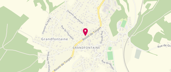 Plan de Gourmandises du Fournil, 10 Route de Torpes, 25320 Grandfontaine