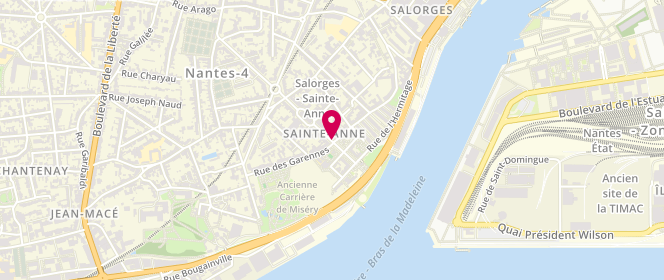 Plan de Chez Casimir, 12 avenue Sainte-Anne, 44100 Nantes