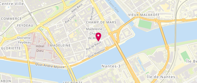 Plan de Mata Boulangerie, 6 Rue de Rieux, 44200 Nantes