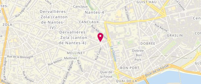 Plan de La Boulangerie d'Honoré, 2 place Catinat, 44100 Nantes