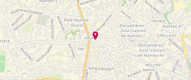 Plan de Miss Tartine, 60 Boulevard Pasteur, 44100 Nantes
