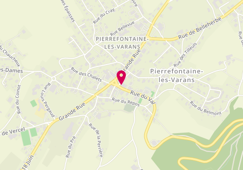 Plan de La Gourmandise, 2 place de la Mairie, 25510 Pierrefontaine-les-Varans
