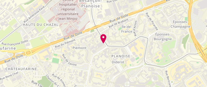 Plan de Mon Plaisir Gourmand, 18 avenue de l'Île de France, 25000 Besançon