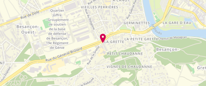 Plan de Boulangerie Pâtisserie Alexandre Figard, 13 Bis Rue de la Grette, 25000 Besançon
