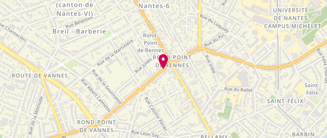 Plan de La Boulangerie d'Honoré, 10 Boulevard Lelasseur, 44000 Nantes