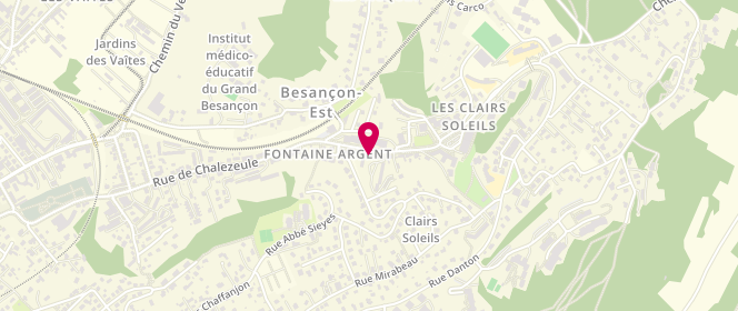 Plan de Boulangerie des Clairs Soleils, 76 Rue de Chalezeule, 25000 Besançon