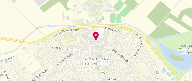 Plan de Les Saveurs d'Antan, 1-3 Rue de Bretagne, 44450 Saint-Julien-de-Concelles