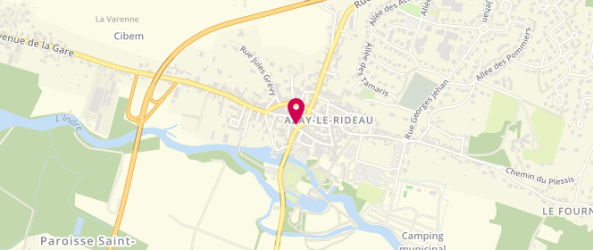 Plan de Boulangerie Patisserie Beaufils, 25 Rue Nationale, 37190 Azay-le-Rideau