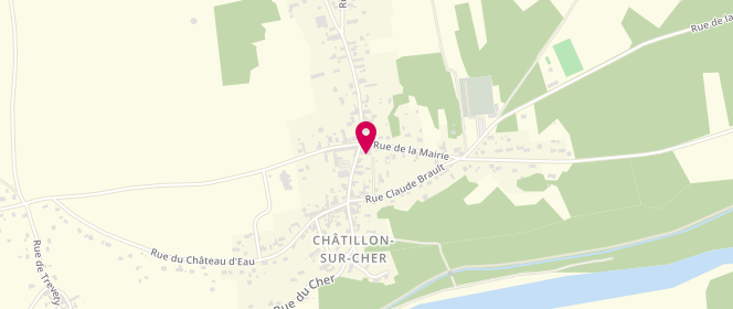 Plan de Au Délice de François et Delphine, 4 Pl. Du Foyer Rural, 41130 Châtillon-sur-Cher