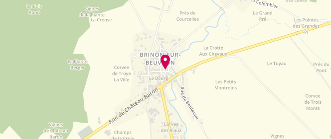 Plan de Boulangerie Santo, 17 place Jean-Baptiste Durbise, 58420 Brinon-sur-Beuvron