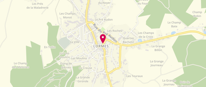 Plan de Boulangerie VERMELIN Franck, 3 Rue Prte Fouron, 58140 Lormes
