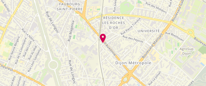 Plan de Boulangerie la Mie Temps, 110 Rue d'Auxonne, 21000 Dijon