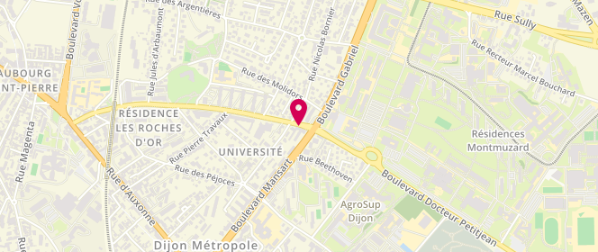 Plan de Les Douceurs de Facs, 54 Boulevard de l'Université, 21000 Dijon
