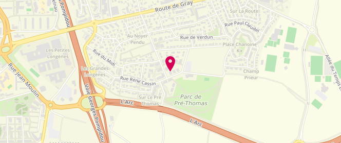 Plan de Le Pré Thomas, 51 Bis Rue René Cassin, 21850 Saint-Apollinaire