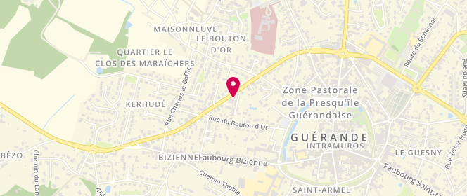 Plan de Aux Délices de Guérande, 21 Bis Boulevard du Général de Gaulle, 44350 Guérande
