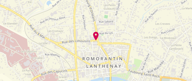 Plan de Atelier Gourmand Richard Aubert, 4 Faubourg d'Orléans, 41200 Romorantin-Lanthenay
