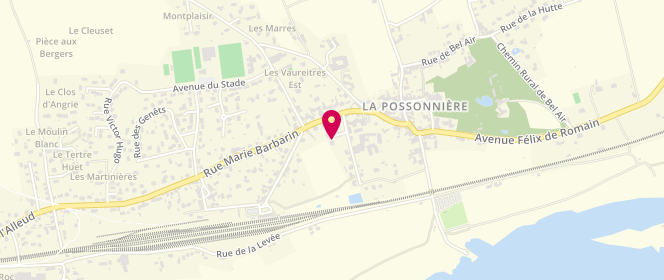 Plan de Boulangerie Pâtisserie BRESSIN Philippe, place de la Mairie, 49170 La Possonnière