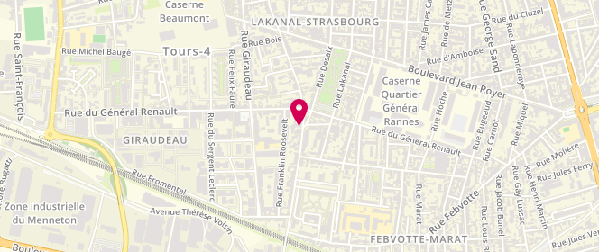 Plan de Au Tours des Gourmandises, 141 Rue Auguste Chevallier, 37000 Tours