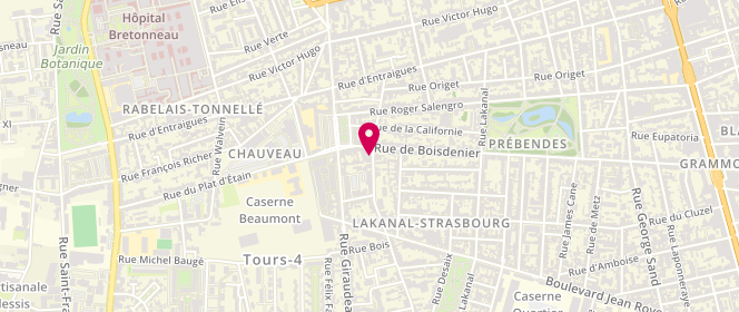 Plan de Around The Bread, 3 Rue Auguste Chevallier, 37000 Tours