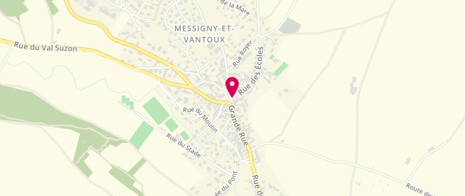 Plan de Aux Délices de Messigny, 2 place de l'Église, 21380 Messigny-et-Vantoux