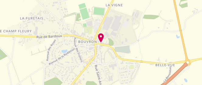 Plan de Boulangerie Patisserie Desmars, 1 Rue des Étangs, 44130 Bouvron