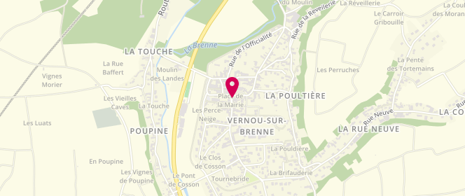 Plan de Boulangerie Cosemans, 2 Rue Anatole France, 37210 Vernou-sur-Brenne