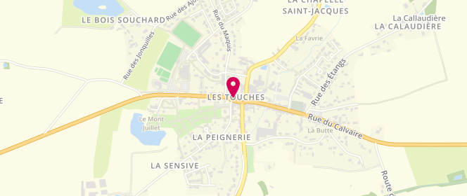 Plan de Boulangerie / Patisserie DUPONT Sébastien, 2 place de la Mairie, 44390 Les Touches