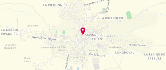 Plan de Boulangerie Camus, 3 Rue de la Porte de la Ville, 37340 Savigné-sur-Lathan