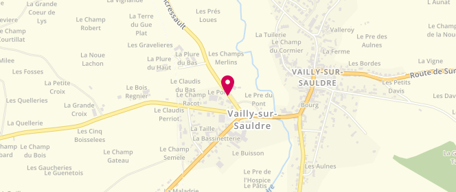Plan de YVELIN Alain, Route de Concressault, 18260 Vailly-sur-Sauldre