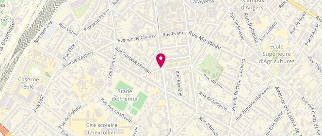 Plan de Boulangerie D & N COLLOT, 124 Rue de Létanduère, 49000 Angers