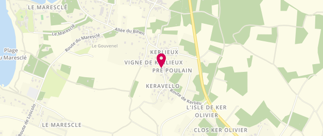 Plan de Les Gateaux de Denis, 276 Route de Kerlieux, 56760 Pénestin