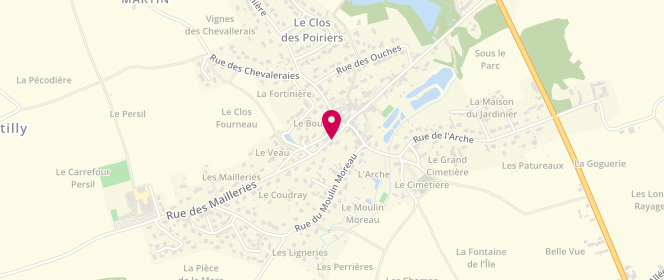 Plan de Au Fournil de Dany, 2 Rue des Mailleries, 37390 Charentilly