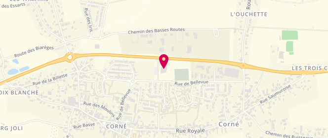 Plan de Carrefour Contact, 11 Rue de Bellevue, 49630 Loire-Authion