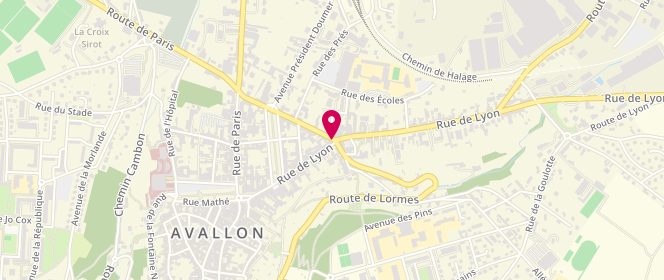 Plan de Boulangerie Chez Mélanie, 1 Rue Carnot, 89200 Avallon