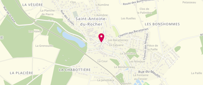 Plan de Au petit pain d'Alice, 2 Rue du Bondonneau, 37360 Saint-Antoine-du-Rocher