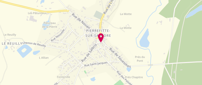 Plan de Boulangerie Stern, 20 place de l'Église, 41300 Pierrefitte-sur-Sauldre