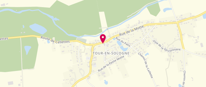 Plan de Aux Pains de Tour en Sologne, 1 Rue du Vivier, 41250 Tour-en-Sologne