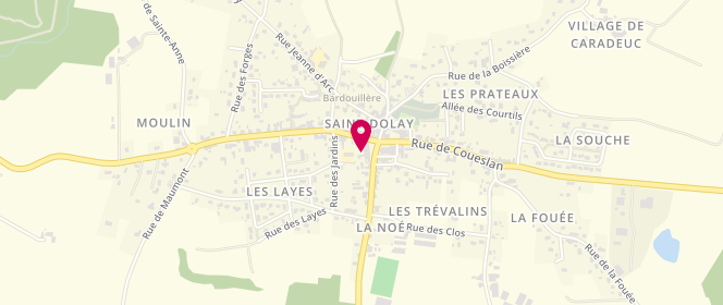 Plan de Le Moulin de Mon Père, 9 Place de L&#039;Eglise, 56130 Saint-Dolay