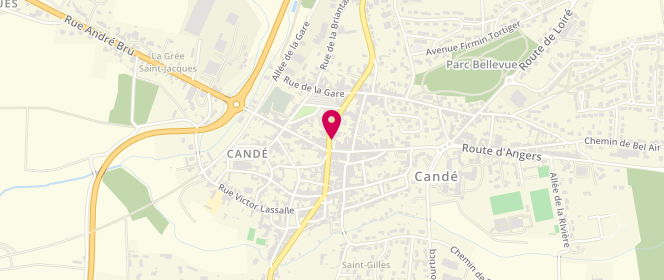 Plan de La Ptite Candelice, 6 place du Marché, 49440 Candé