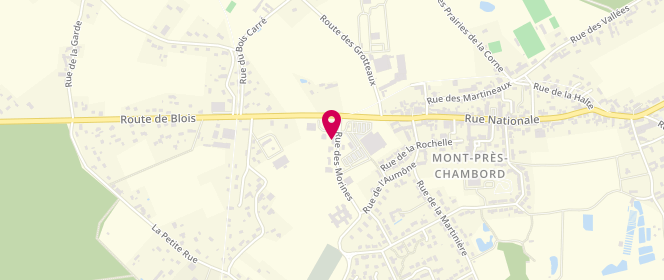 Plan de Choco’la Praline, 74 Rue des Morines, 41250 Mont-près-Chambord