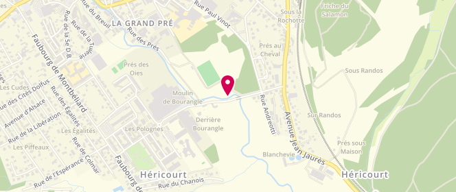 Plan de Aux Saveurs Croustillantes, 33 E Faubourg de Montbeliard, 70400 Héricourt