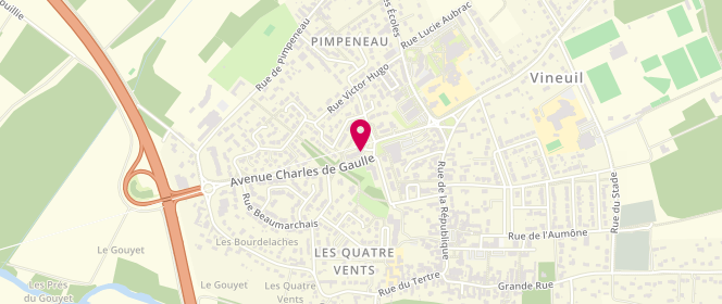 Plan de Le Fournil des 4 Vents, 4 Place Jules Verne, 41350 Vineuil