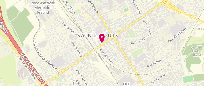 Plan de Boulangerie Riedlé, 15 avenue Général de Gaulle, 68300 Saint-Louis