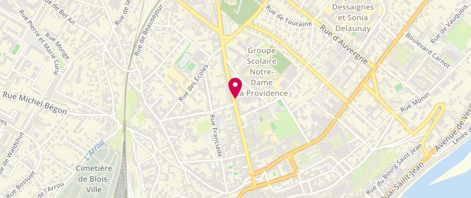 Plan de Boulangerie Gaudin, 65 Rue du Bourg 9, 41000 Blois