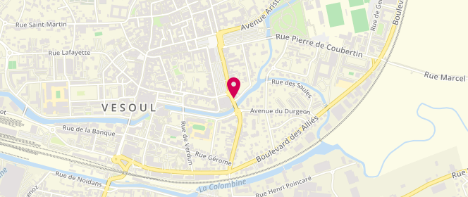 Plan de La Boulangerie du Theatre, 29 place Pierre Renet, 70000 Vesoul